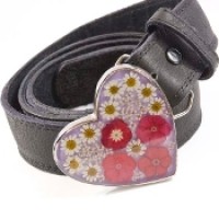 Belt Buckle - Heart (2.75" x 2", belt included)